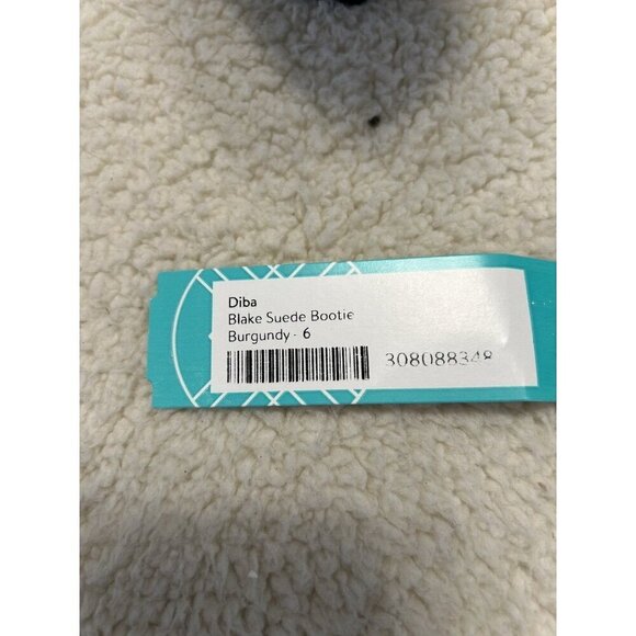 Diba Blake Suede Leather Bootie Burgundy Ankle Boot Lace Up Wedges Size 6 - Picture 7 of 7